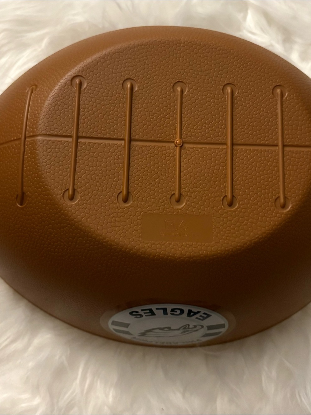 Eagles Brown Football-Shaped Game Bowl